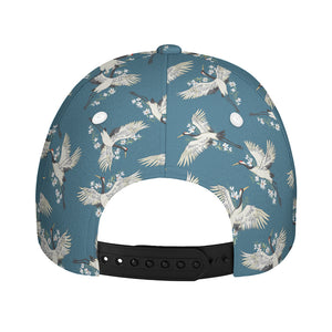 Flying Crane Bird Pattern Print Baseball Cap