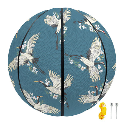 Flying Crane Bird Pattern Print Basketball