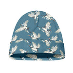 Flying Crane Bird Pattern Print Beanie