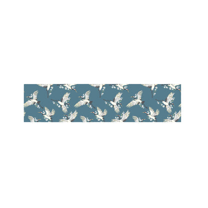 Flying Crane Bird Pattern Print Bed Runner
