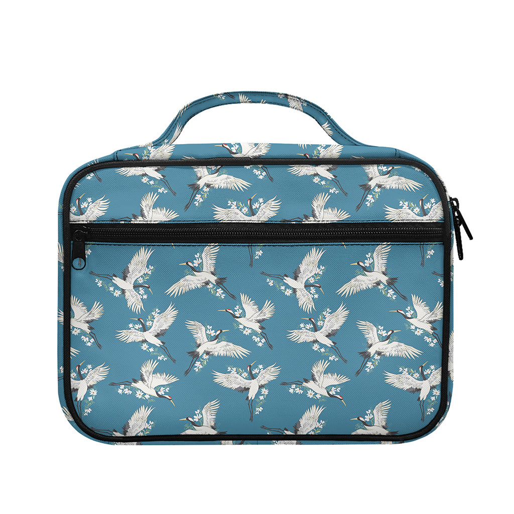 Flying Crane Bird Pattern Print Briefcase Bible Bag