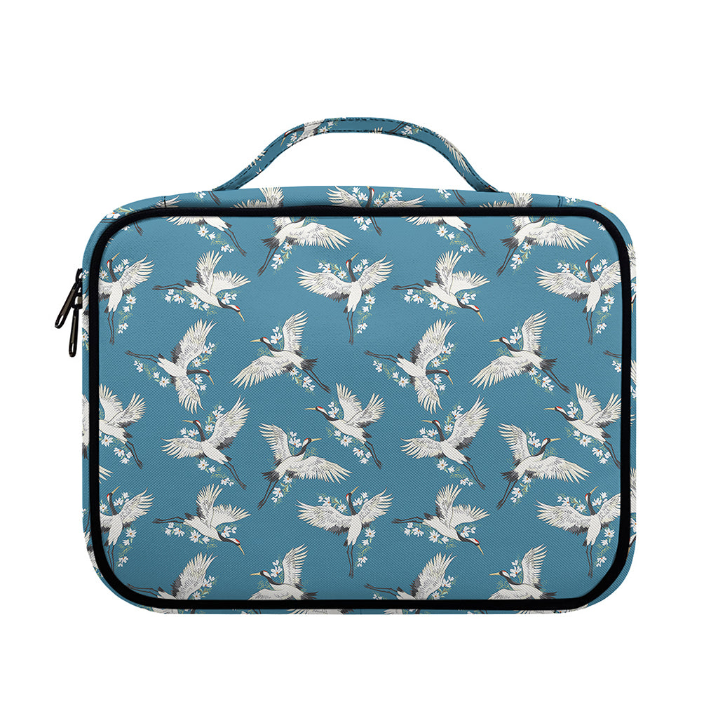 Flying Crane Bird Pattern Print Briefcase Bible Bag