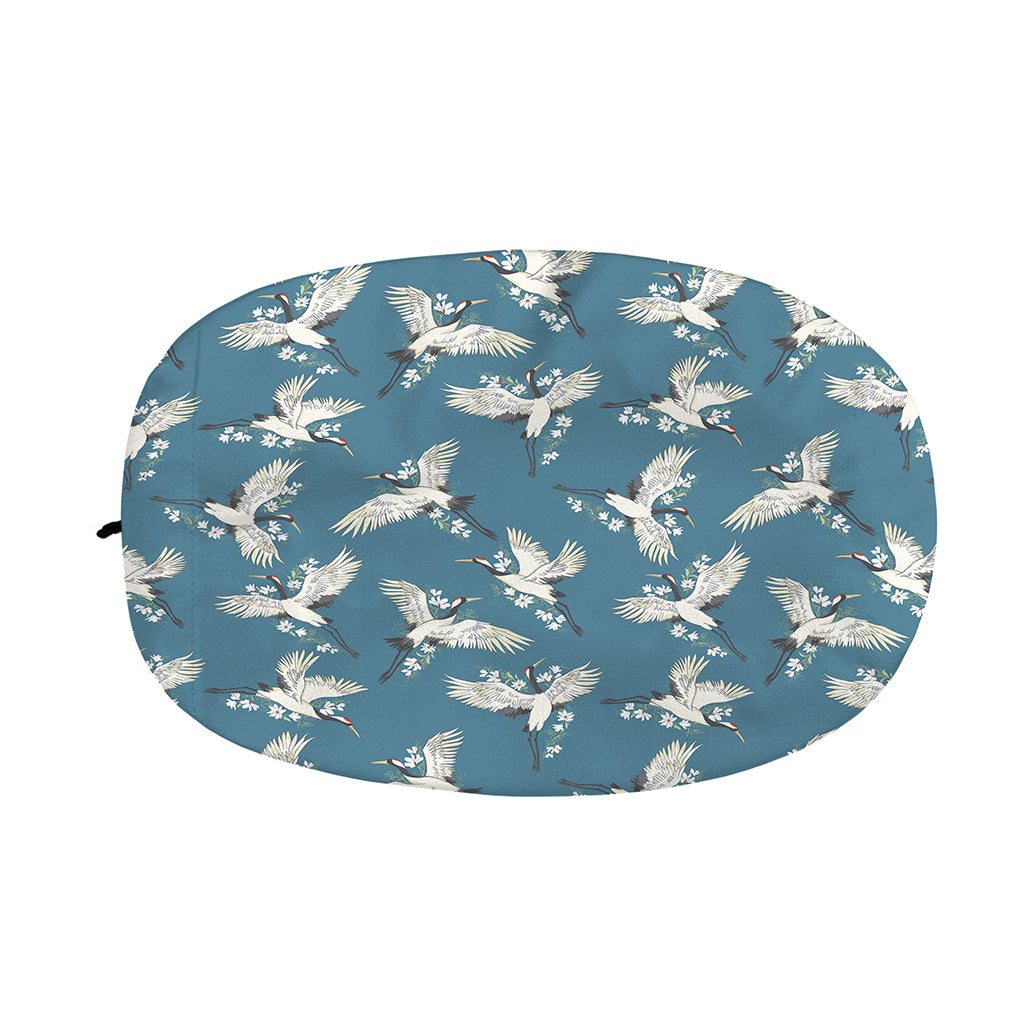 Flying Crane Bird Pattern Print Car Side Mirror Covers