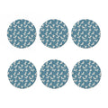 Flying Crane Bird Pattern Print Coaster Set