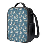 Flying Crane Bird Pattern Print Crossbody Lunch Bag