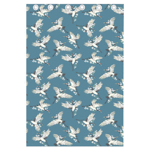 Flying Crane Bird Pattern Print Curtain