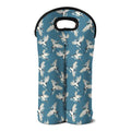 Flying Crane Bird Pattern Print Double Neoprene Wine Tote