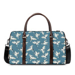 Flying Crane Bird Pattern Print Duffle Bag