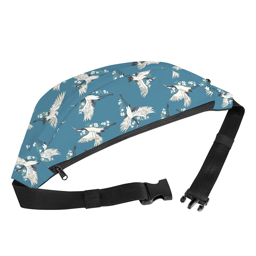 Flying Crane Bird Pattern Print Fanny Pack