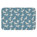 Flying Crane Bird Pattern Print Indoor Door Mat