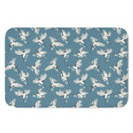 Flying Crane Bird Pattern Print Indoor Door Mat