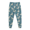 Flying Crane Bird Pattern Print Jogger Pants