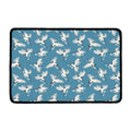 Flying Crane Bird Pattern Print Kitchen Mat