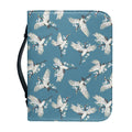 Flying Crane Bird Pattern Print Leather Bible Cover