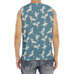 Flying Crane Bird Pattern Print Men's Fitness Tank Top