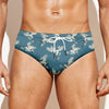 Flying Crane Bird Pattern Print Men's Swim Briefs