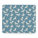 Flying Crane Bird Pattern Print Mouse Pad