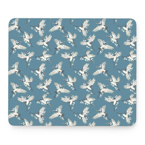 Flying Crane Bird Pattern Print Mouse Pad