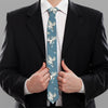 Flying Crane Bird Pattern Print Necktie