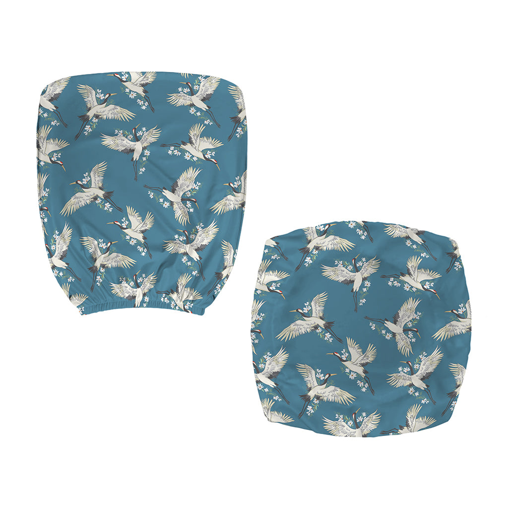 Flying Crane Bird Pattern Print Office Chair Cover