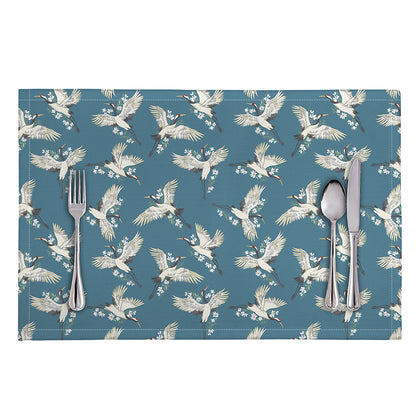 Flying Crane Bird Pattern Print Placemat