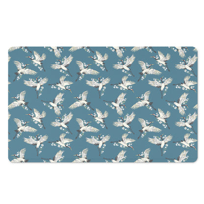 Flying Crane Bird Pattern Print Polyester Doormat