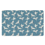 Flying Crane Bird Pattern Print Polyester Doormat