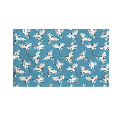 Flying Crane Bird Pattern Print Polyester Flag
