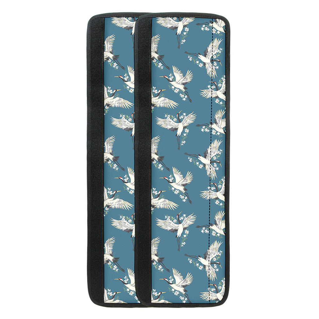 Flying Crane Bird Pattern Print Refrigerator Handle Covers