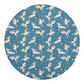 Flying Crane Bird Pattern Print Round Blanket