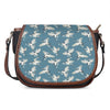 Flying Crane Bird Pattern Print Saddle Bag