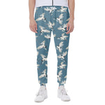 Flying Crane Bird Pattern Print Scuba Joggers