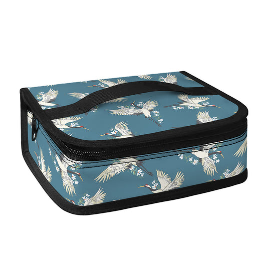 Flying Crane Bird Pattern Print Small Lunch Bag