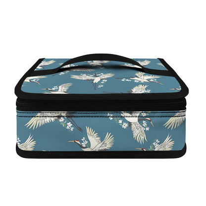 Flying Crane Bird Pattern Print Small Lunch Bag