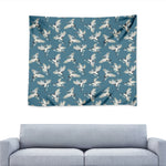 Flying Crane Bird Pattern Print Tapestry