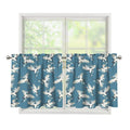 Flying Crane Bird Pattern Print Tier Curtains