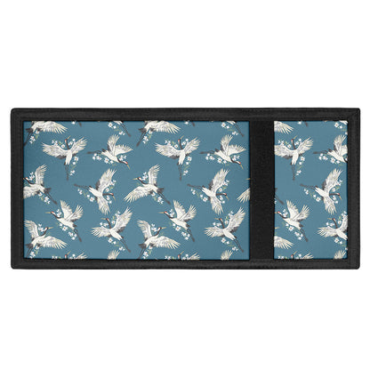 Flying Crane Bird Pattern Print Trifold Wallet
