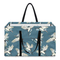 Flying Crane Bird Pattern Print Utility Tote Bag