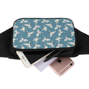 Flying Crane Bird Pattern Print Waist Bag