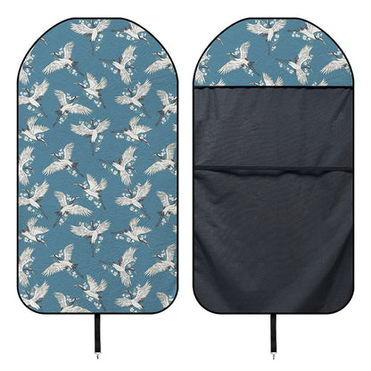 Flying Crane Bird Pattern Print Waterproof Car Seat Cover