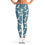 Flying Crane Bird Pattern Print Women's Leggings