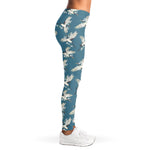 Flying Crane Bird Pattern Print Women's Leggings