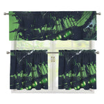 Flying Dutchman Ghost Pirate Ship Print 3 Piece Kitchen Curtains