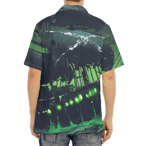 Flying Dutchman Ghost Pirate Ship Print Aloha Shirt