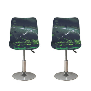 Flying Dutchman Ghost Pirate Ship Print Bar Stool Covers