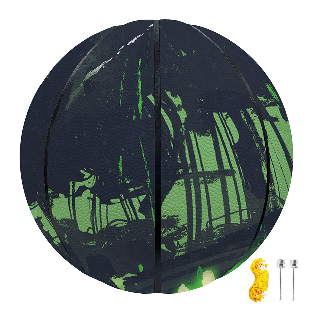 Flying Dutchman Ghost Pirate Ship Print Basketball