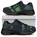 Flying Dutchman Ghost Pirate Ship Print Black Chunky Shoes