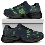 Flying Dutchman Ghost Pirate Ship Print Black Chunky Shoes