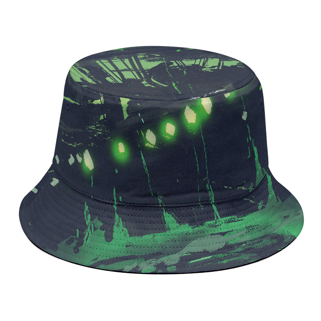 Flying Dutchman Ghost Pirate Ship Print Bucket Hat