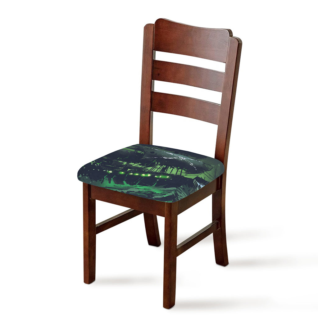 Flying Dutchman Ghost Pirate Ship Print Chair Cushion Cover